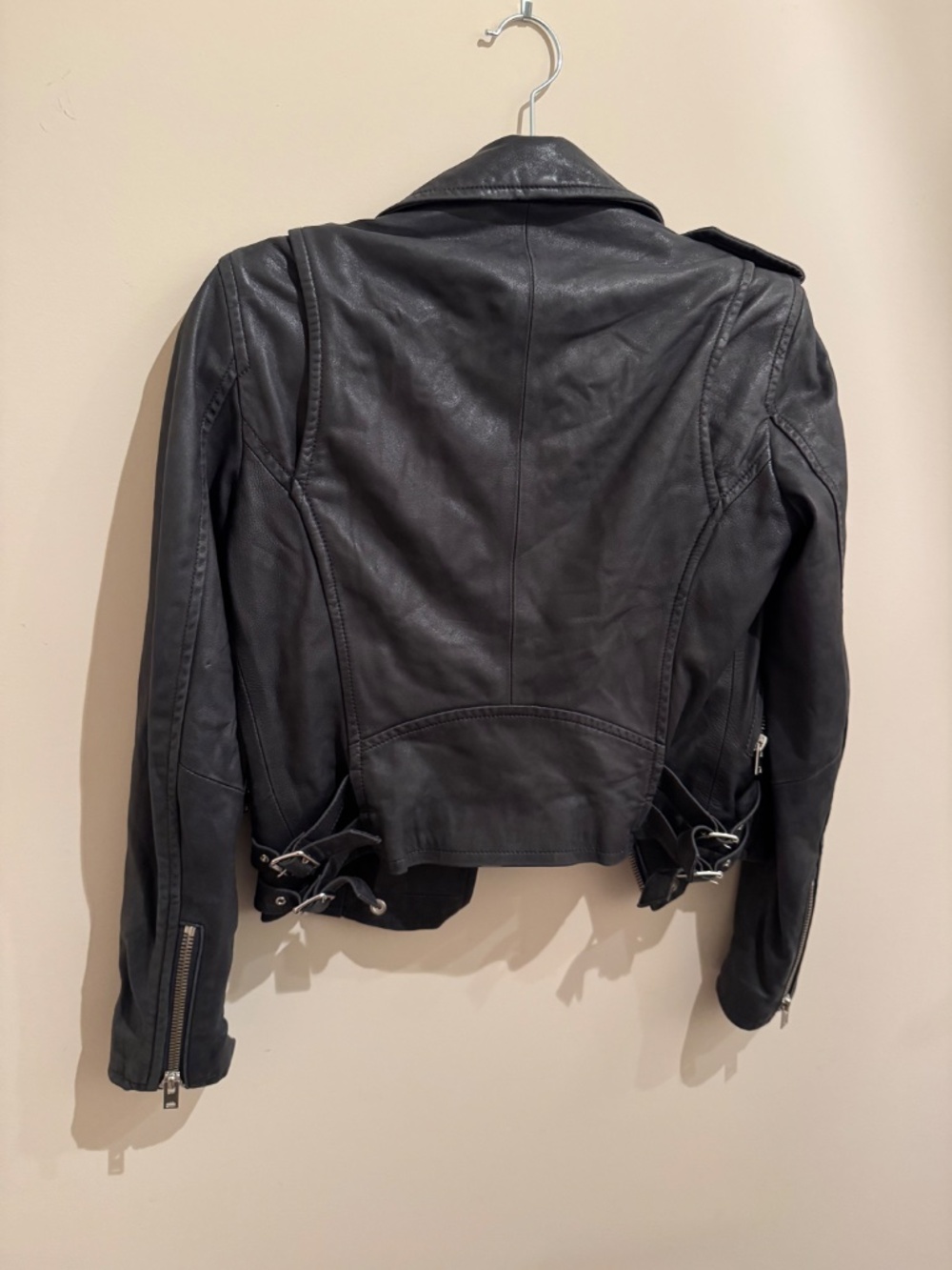 IRO Black Leather Moto Jacket – Size 36 - Picture 5 of 5